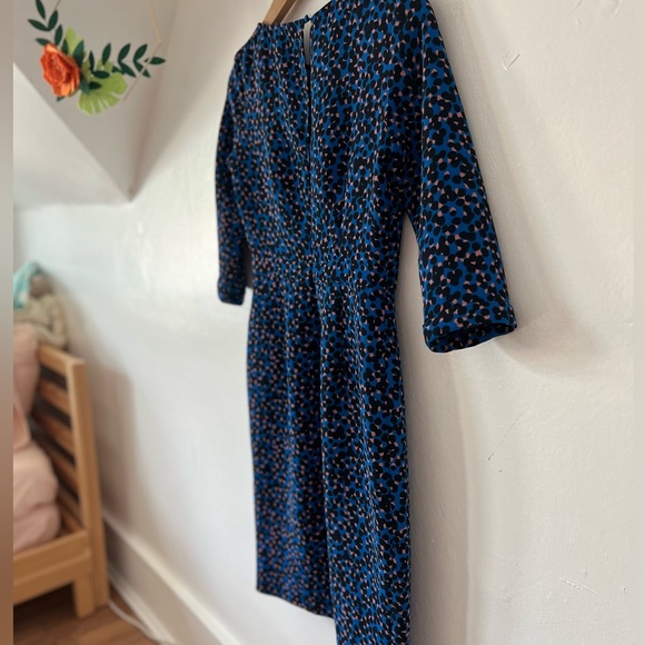 🎈Host Pick🎈EUC Boden tea dress 2P retro print waistband knee length 1/2 sleeve - Picture 10 of 15